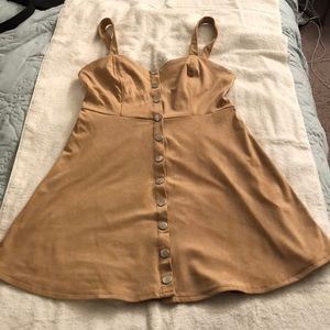 Brown velvet dress